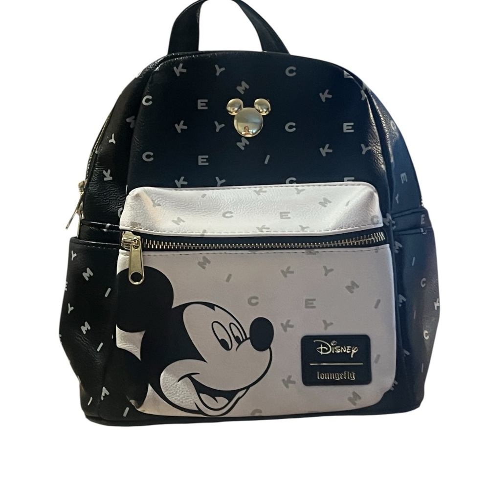 Disney Loungefly Mickey Mouse Mini Backpack - Black and White